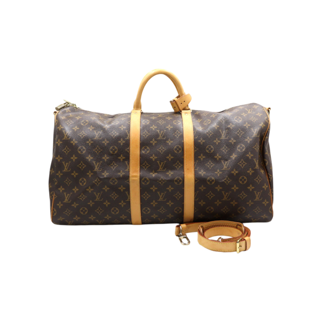 ITGMGLCO9O95 Louis Vuitton Monogram Canvas Keepall 55 Travel Tote and Crossbody Bag