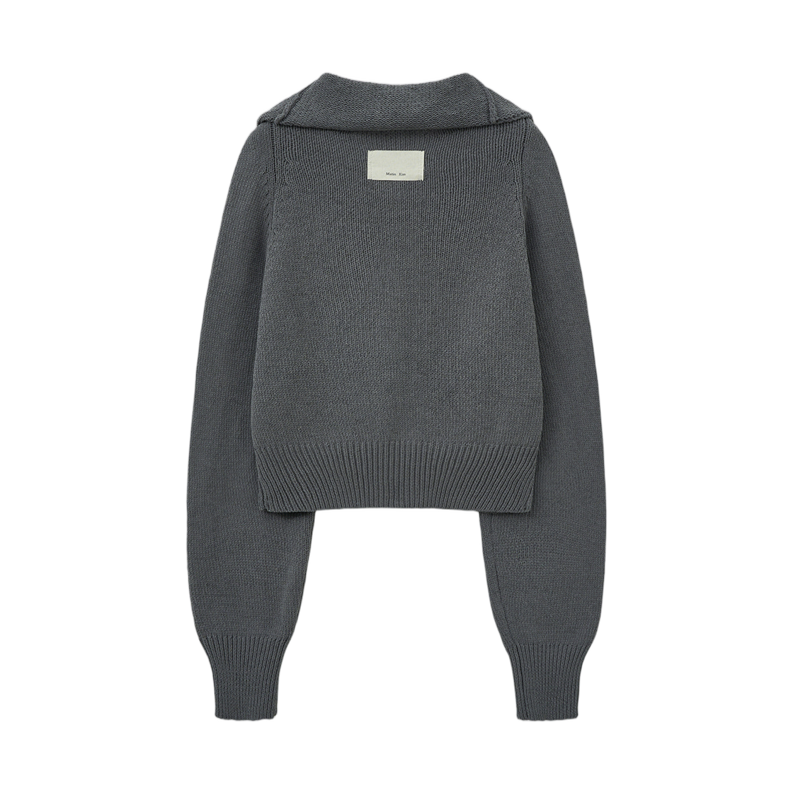 (W) 마뗑킴 후크 포인트 투 웨이 크로스 가디건 그레이((W) Matin Kim Hook Point Two Way Cross Cardigan Grey) - 2