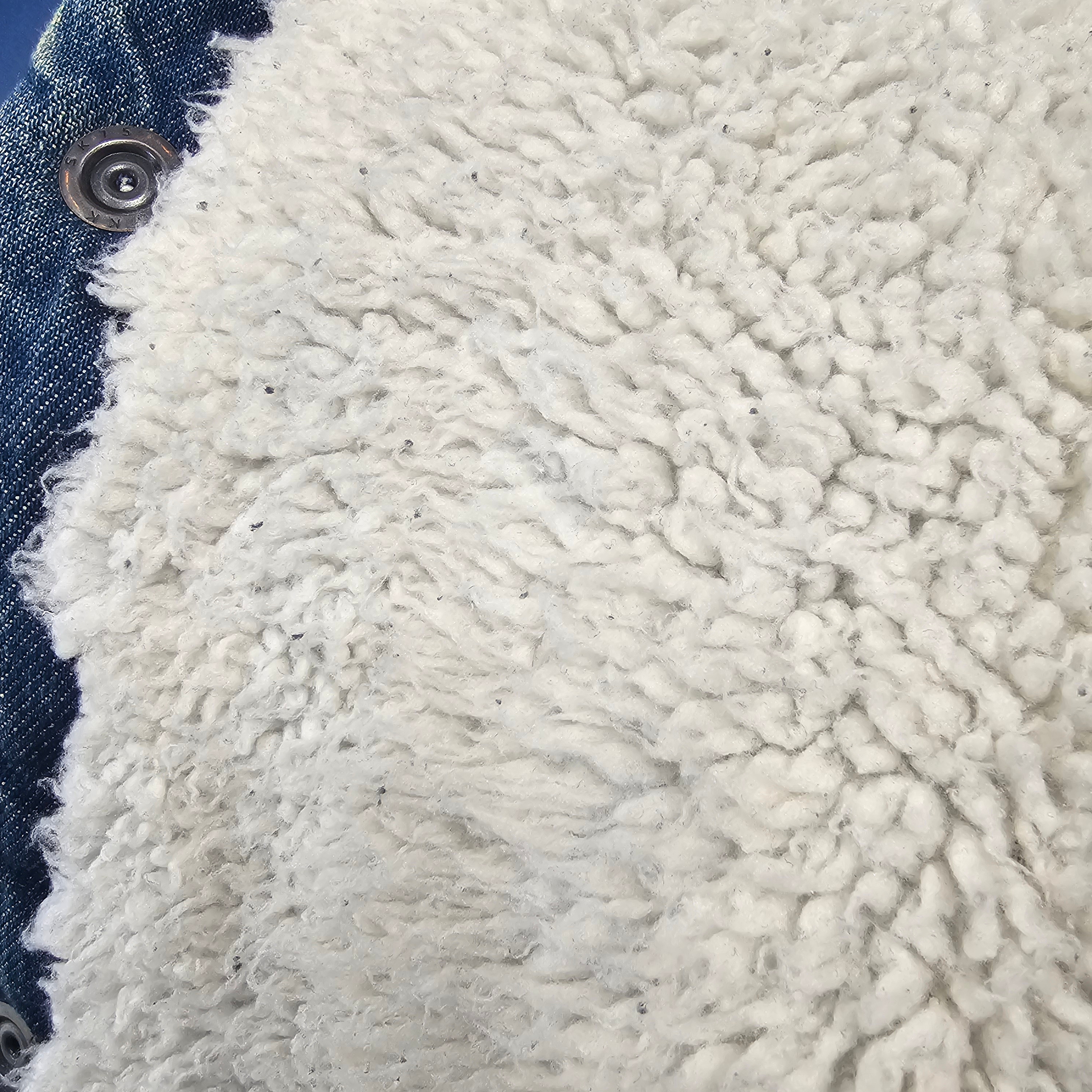 Supreme Shearling Lined Denim Work Shirt Washed Indigo - 25FW 착용 스타일 - 5