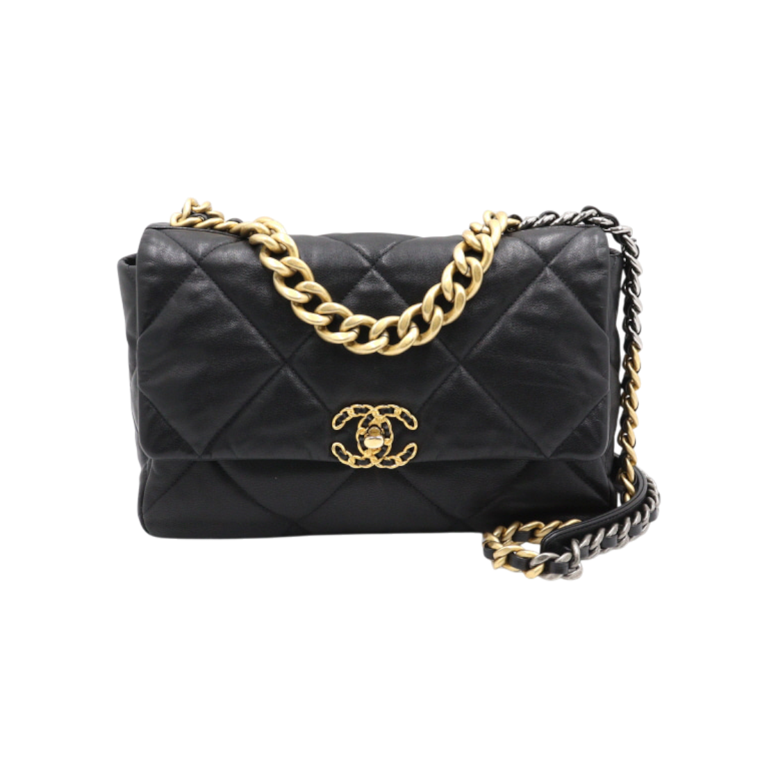 샤넬 AS1161 샤넬 19 블랙 라지 플랩 체인 숄더백 aa46775(Chanel 19 Black Large Flap Chain Shoulder Bag)
