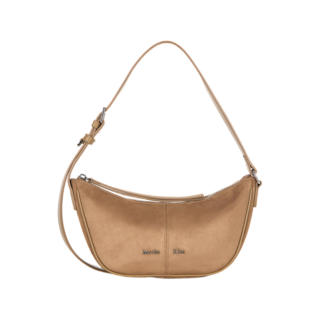 MK259OBG083MBE Matin Kim Suede Mini Arc Hobo Bag Beige