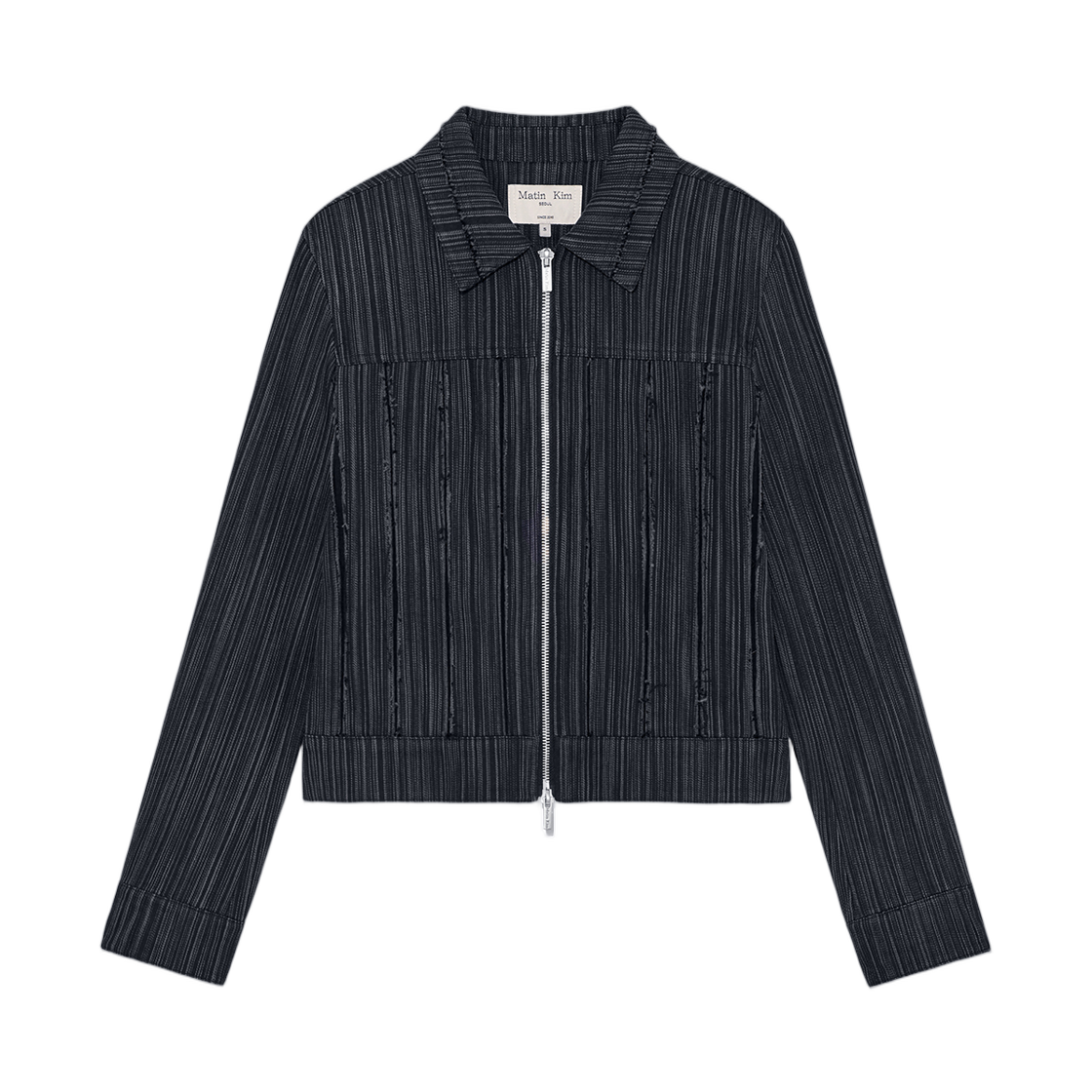 (W) 마뗑킴 컷 아웃 슬림 집업 점퍼 차콜((W) Matin Kim Cut Out Slim Zip Up Jumper Charcoal)