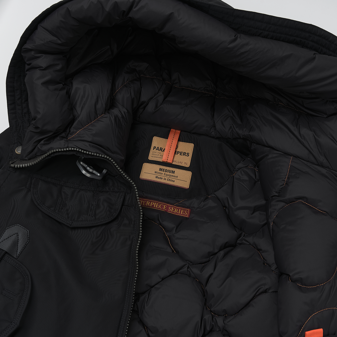 (W) 파라점퍼스 고비 후드 봄버 자켓 블랙 - 24FW((W) Parajumpers Gobi Hooded Bomber Jacket Black - 24FW) - 9