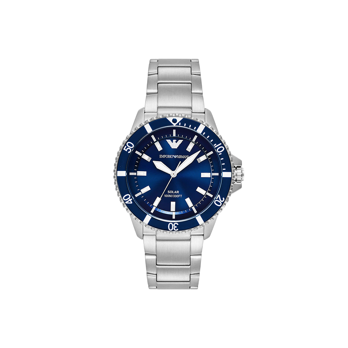 AR11697 Emporio Armani World Explorer 42mm Metal Watch Blue Silver