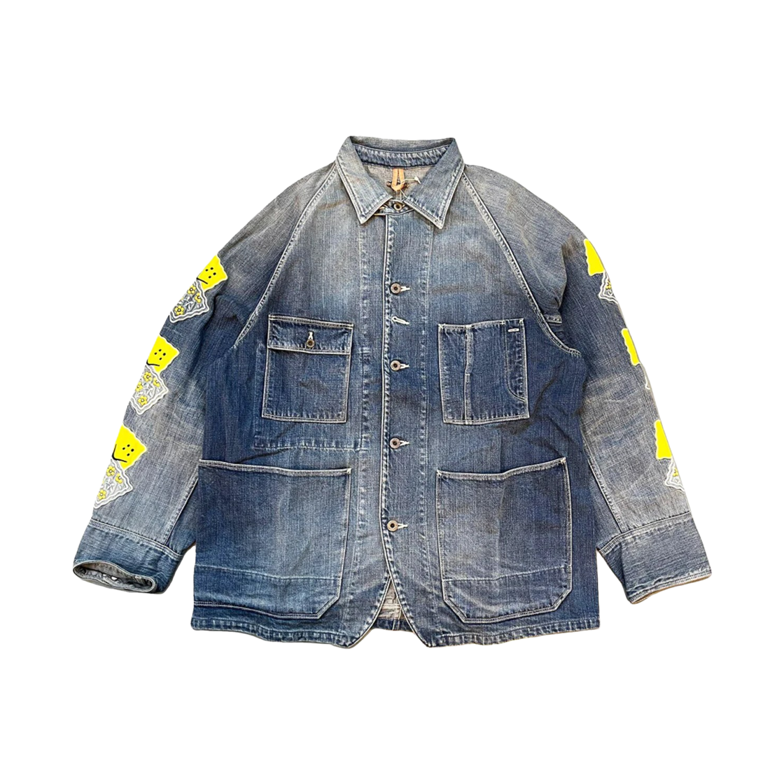 캐피탈 12온즈 데님 캑터스 커버올 패키쉬 아미고 슬리브 모델 인디고(Kapital 12oz Denim Cactus Coverall Peckish Amigo Sleeve Model Indigo)