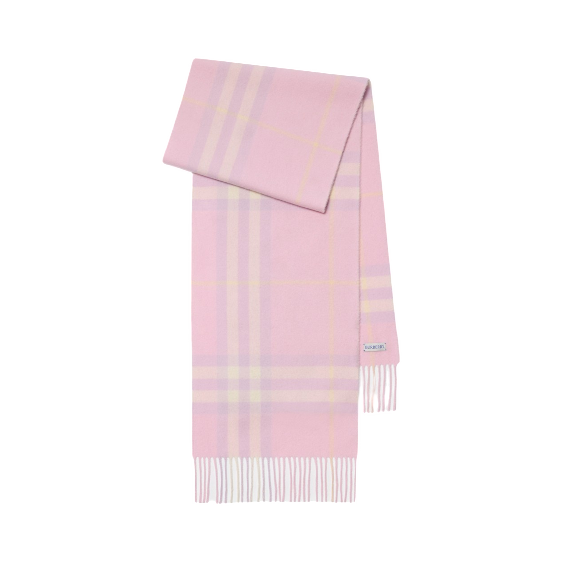 8112651 (W) Burberry Check Cashmere Muffler Fondant