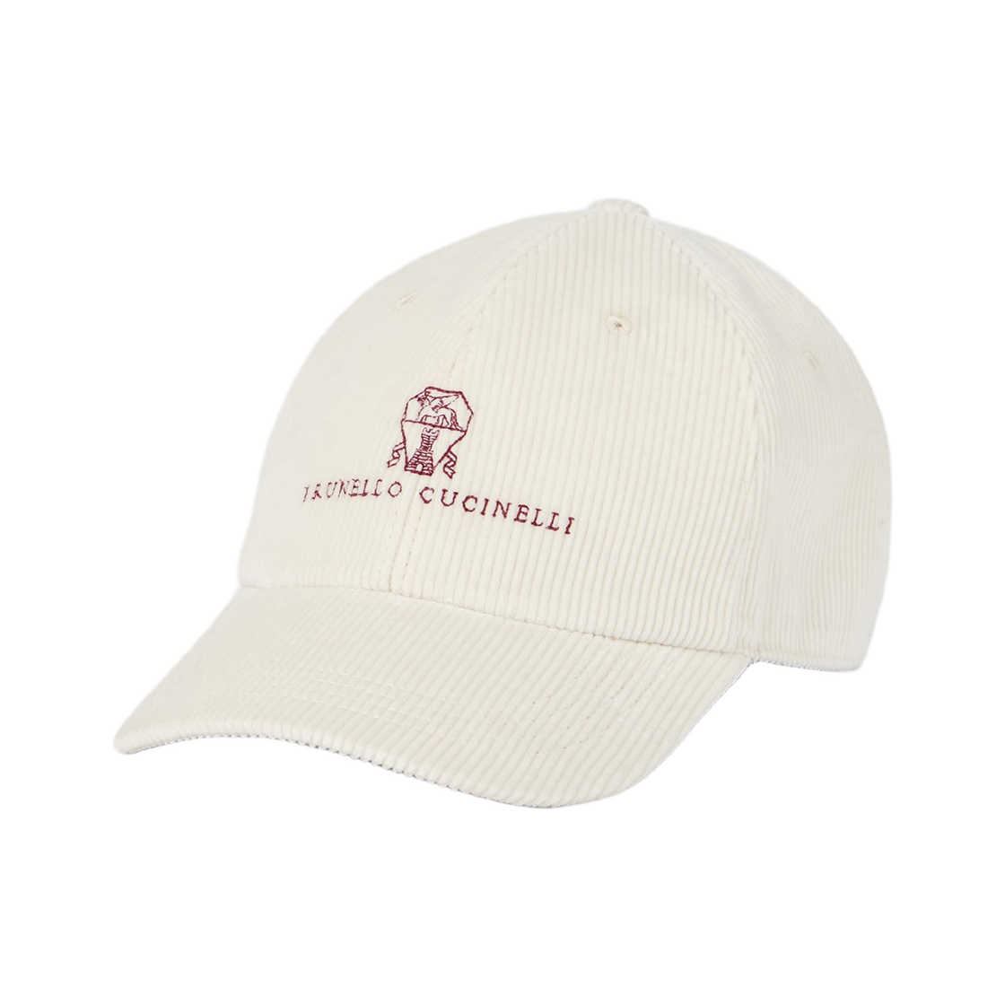 MY4999850-CKV64 Brunello Cucinelli Comfort Cotton and Cashmere Corduroy Baseball Cap with Embroidered Logo Panama