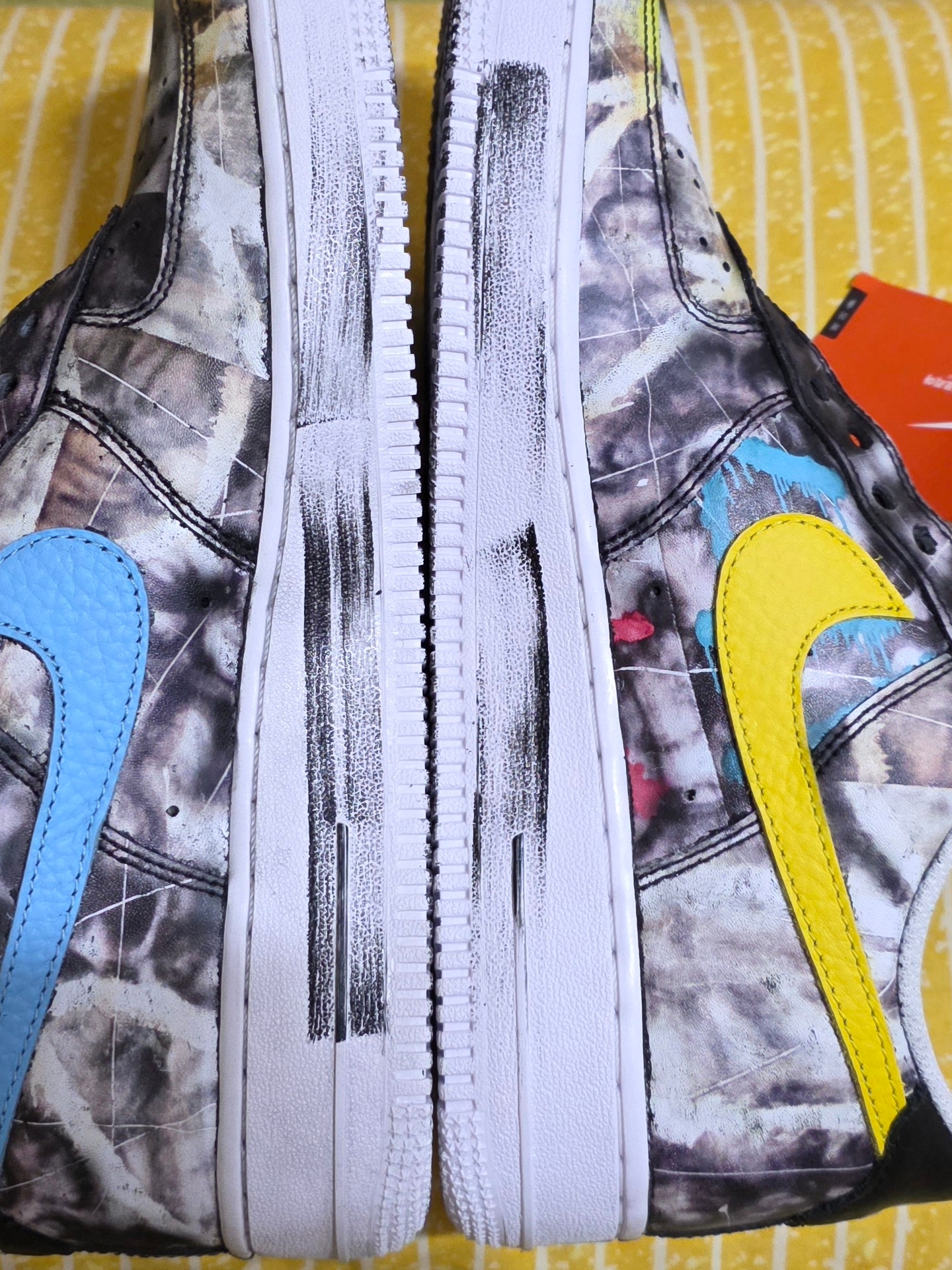 Nike x Peaceminusone Air Force 1 Low Para-Noise 3.0 Black and Multicolor 착용 스타일 - 3