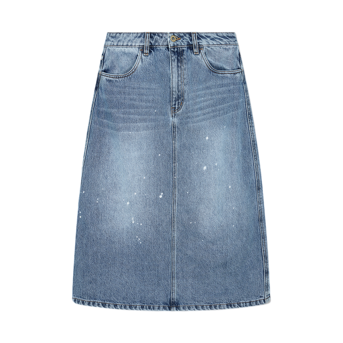 (W) 데우스 엑스 마키나 리옹 미디 데님 스커트 미디움 인디고((W) Deus Ex Machina Lyon Midi Denim Skirt Medium Indigo)