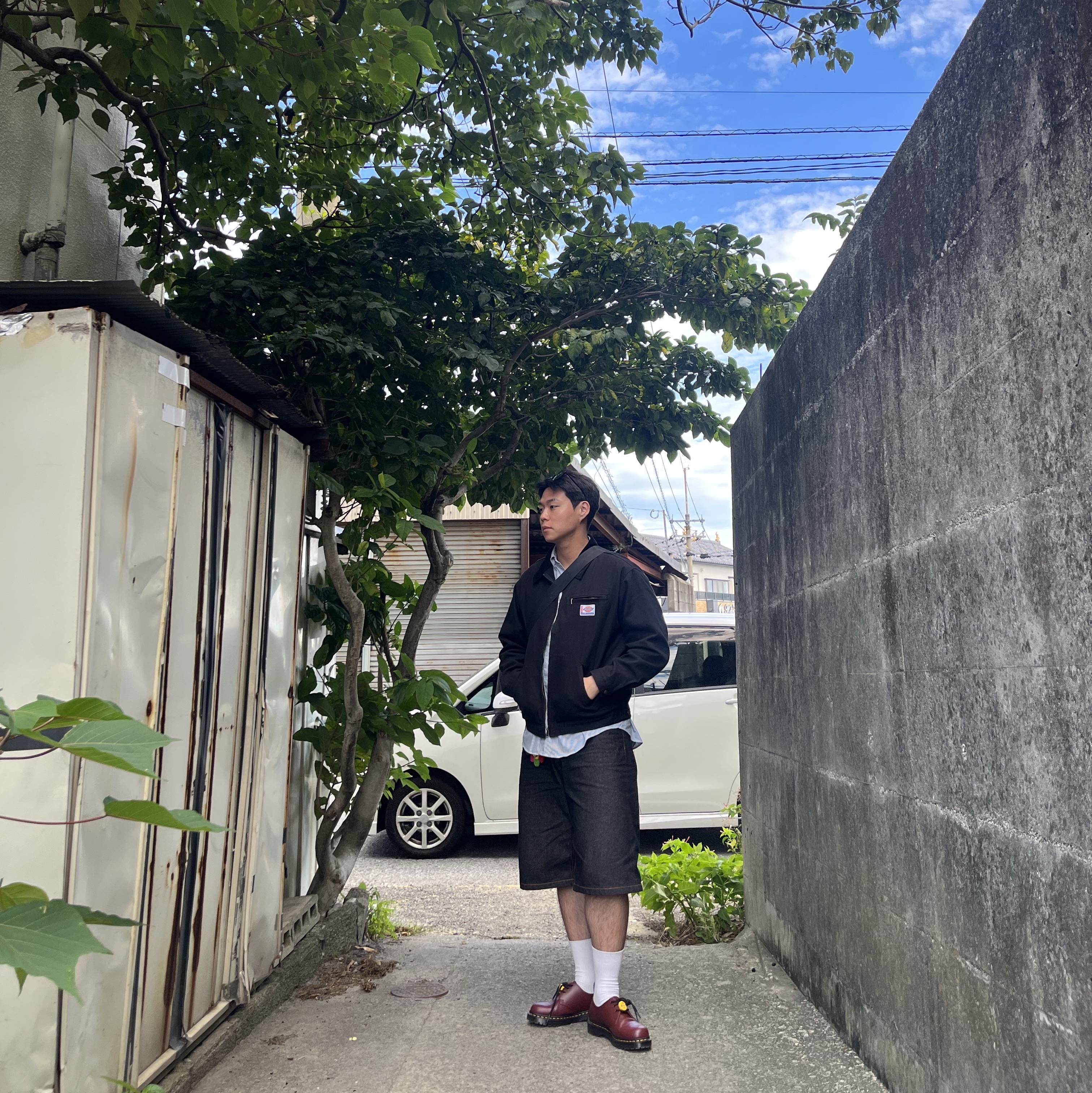 Dr. Martens x Palace 1461 Red 착용 스타일 - 2