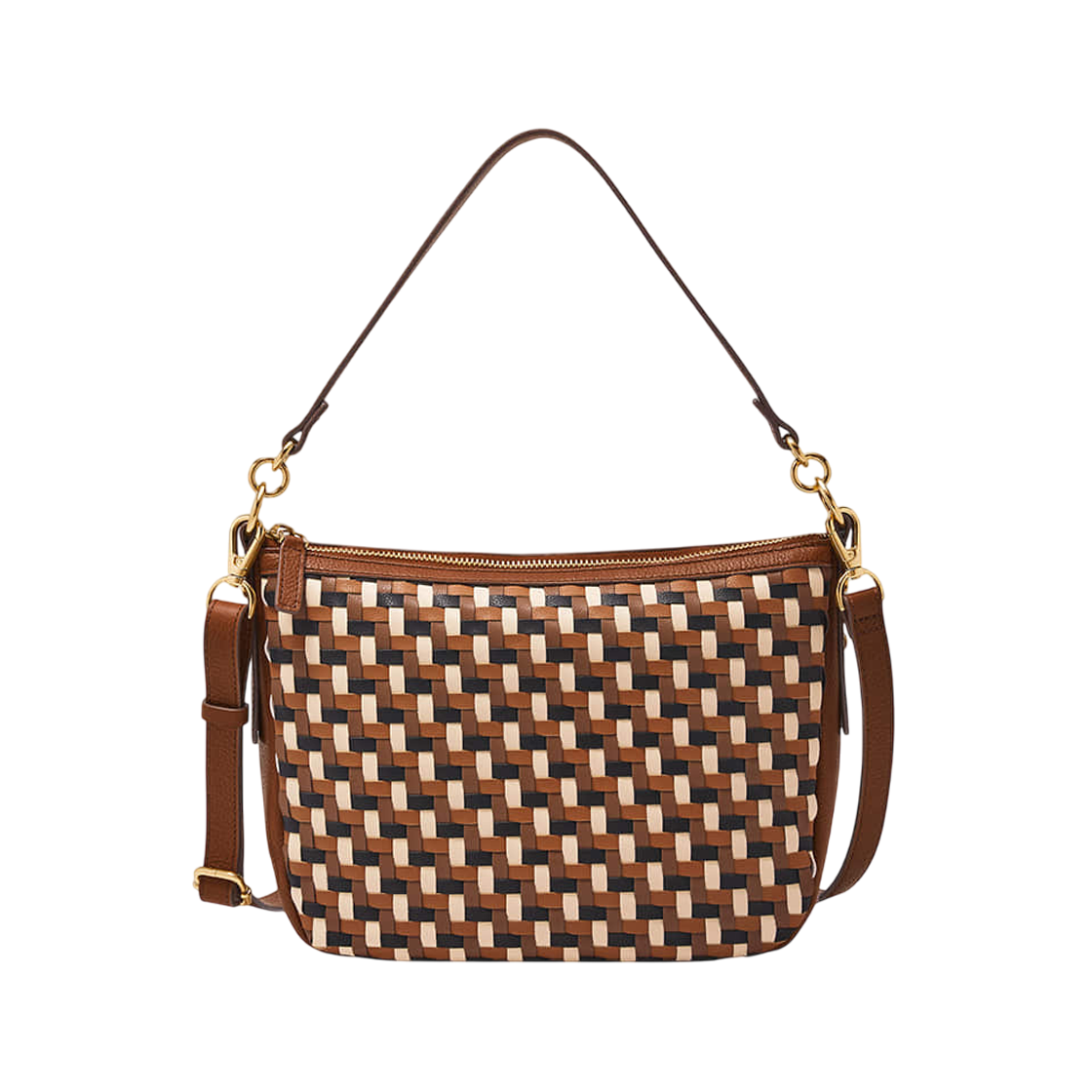 파슬 졸리 레더 크로스바디백 뉴트럴 우븐(Fossil Jolie Leather Crossbody Bag Neutral Woven)