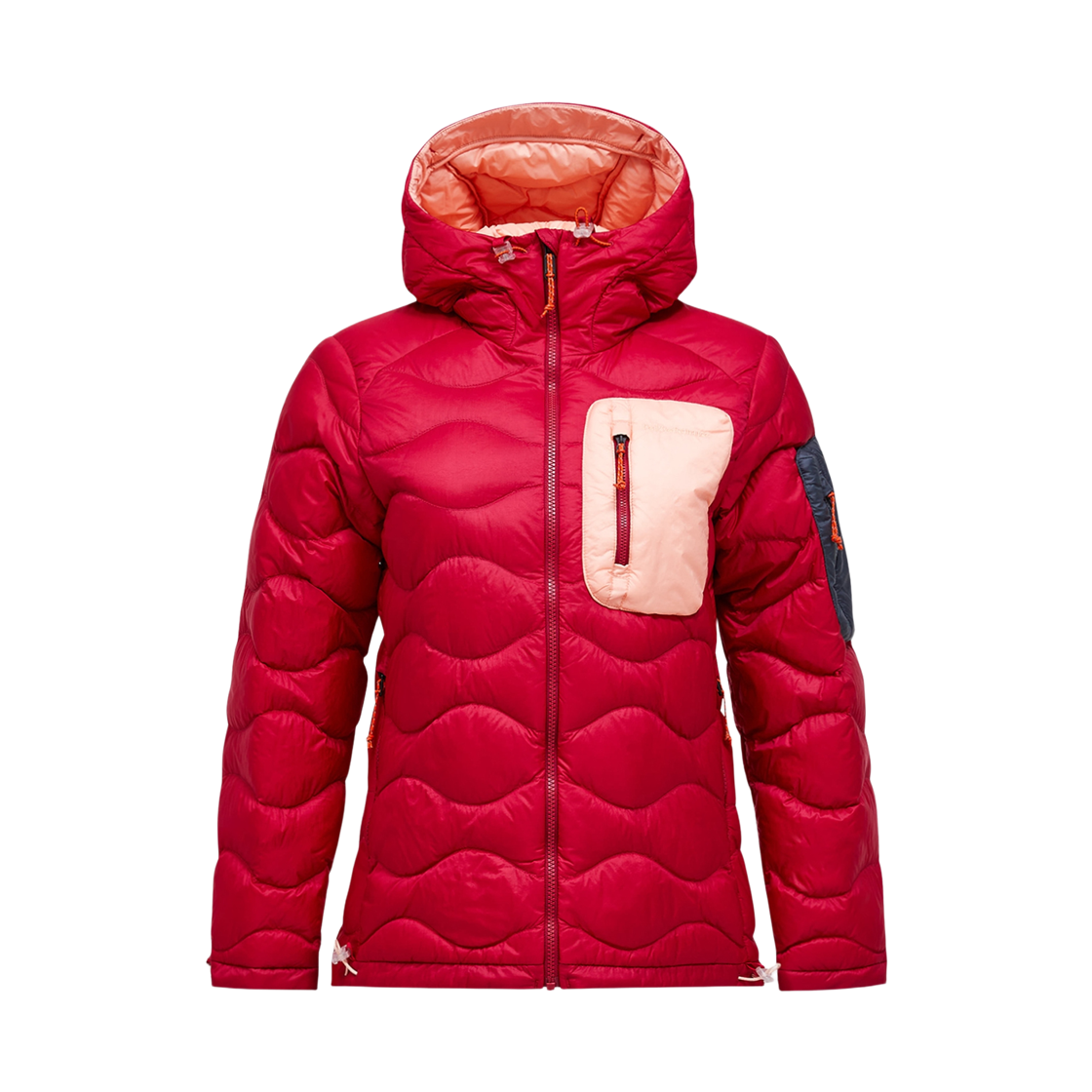 (W) 피크 퍼포먼스 힐리움 유틸리티 다운 후드 자켓 테크 버건디 테크 퍼즈((W) Peak Performance Helium Utility Down Hooded Jacket Tech Burgundy Teach Fuzz)