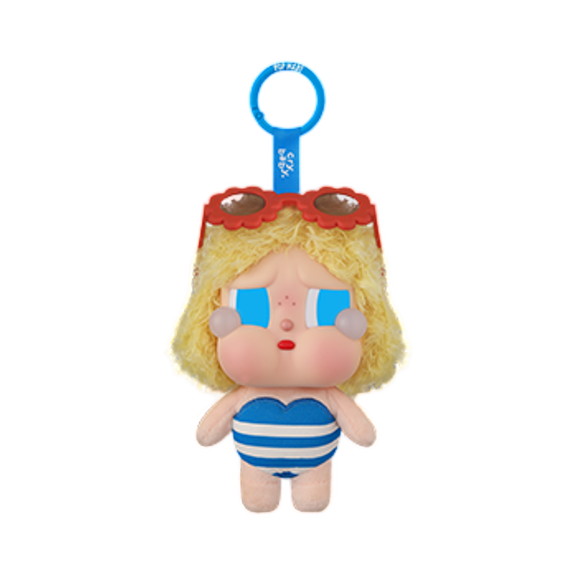 팝마트 크라이베이비 휴가 일기 시리즈 바이닐 플러시 펜던트 일광욕 (개봉 박스)(Pop Mart Crybaby Vacation Mode On Series Vinyl Plush Pendant Sunbathing (Opened Case))