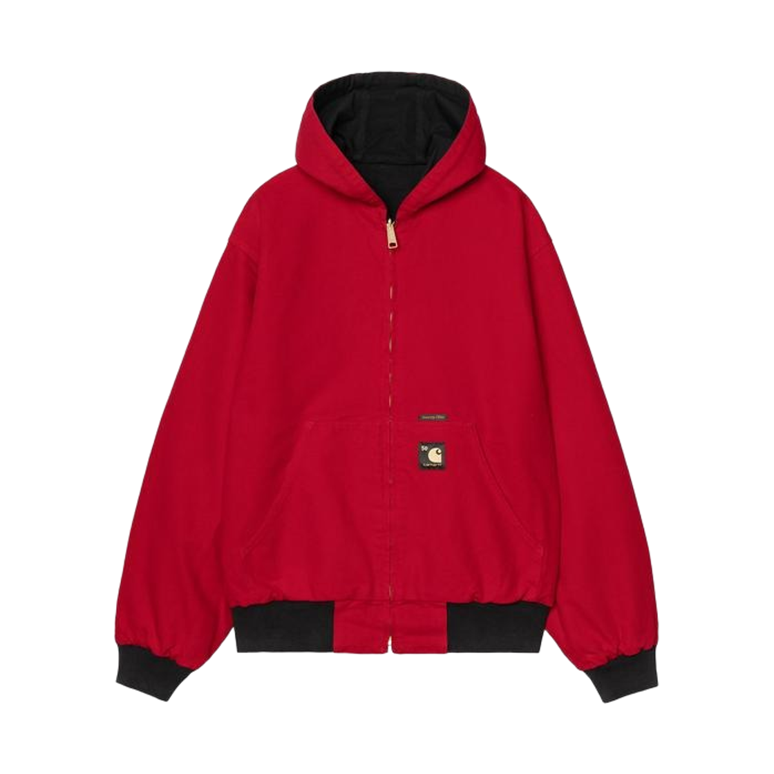 칼하트 WIP OG 액티브 레더 자켓 50주년 에디션 블랙 USA 레드(Carhartt WIP OG Active Canvas Jacket 50th Anniversary Edition Black USA Red) - 3