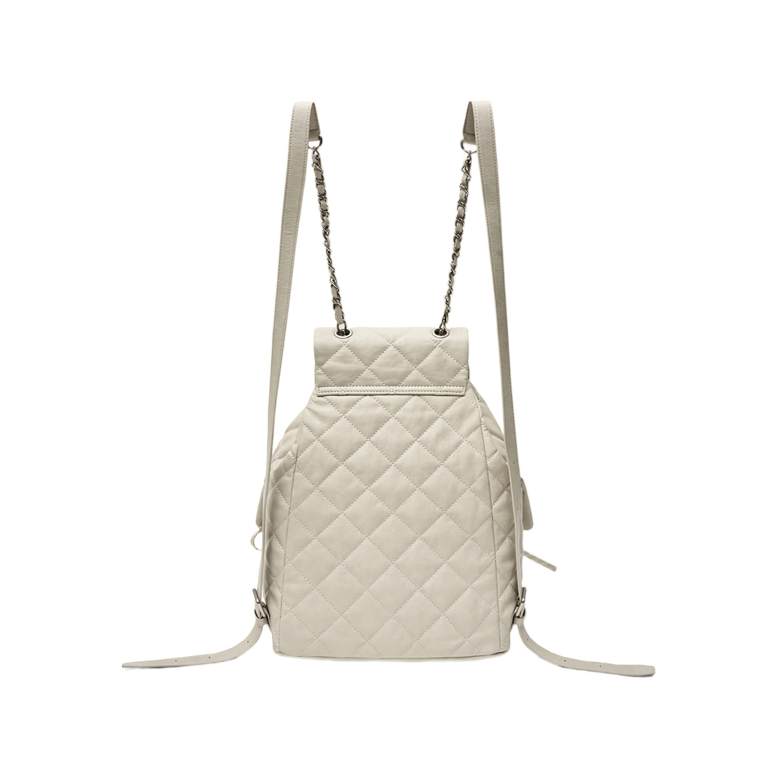 마뗑킴 더블 포켓 퀼팅 백팩 라이트 베이지(Matin Kim Double Pocket Quilting Backpack Light Beige) - 2