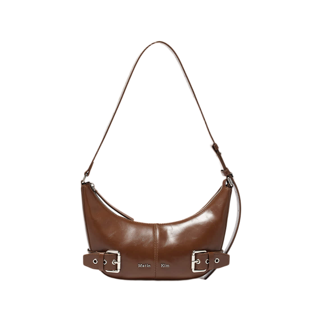 MK2500BG012V / MK2511BG012MBR Matin Kim Belted Shoulder Bag Brown