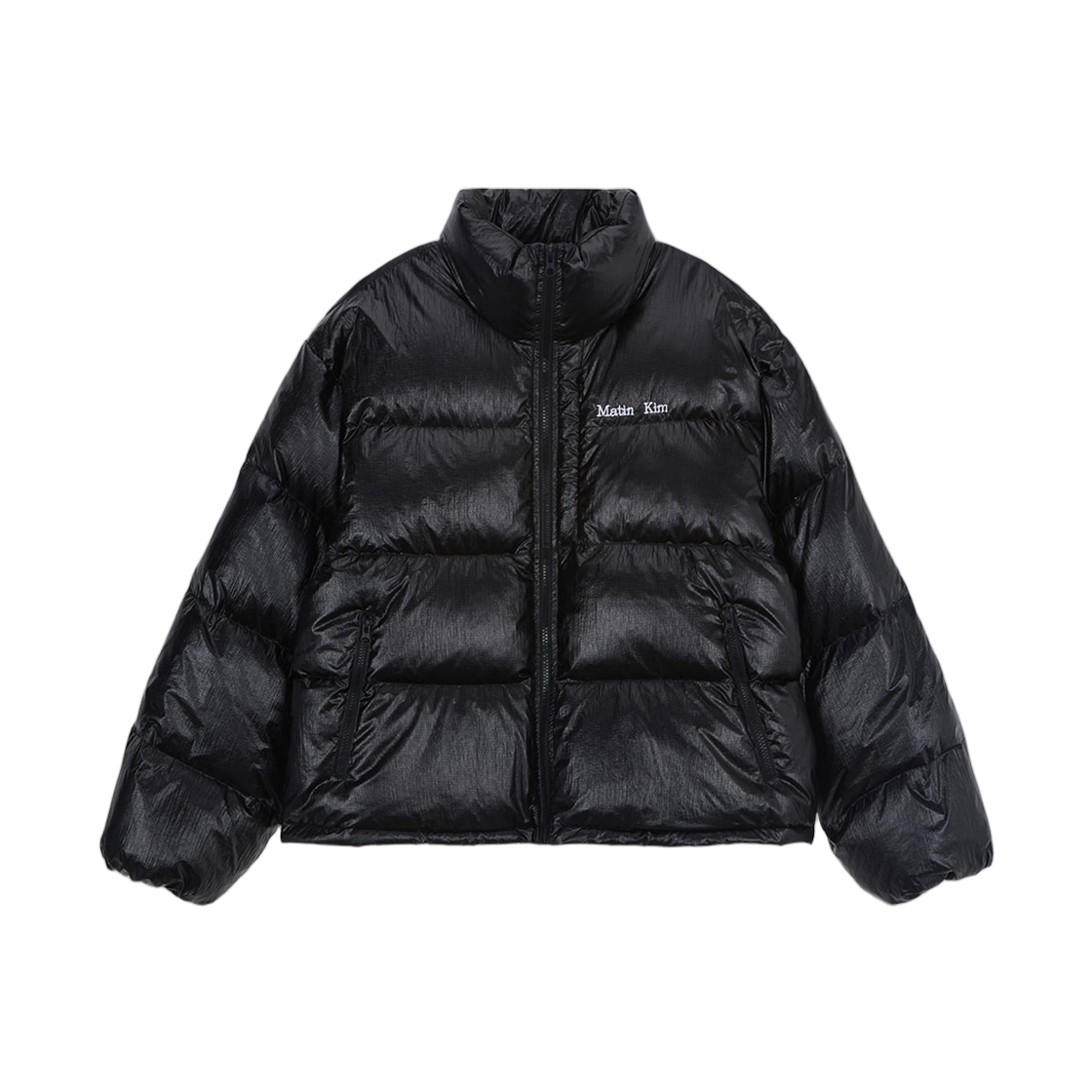 마뗑킴 스몰 로고 볼륨 다운 점퍼 블랙(Matin Kim Small Logo Volume Down Jumper Black)