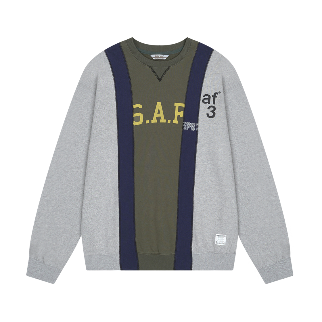 사파리스팟 아미 리페어 크루넥 그레이/네이비/카키