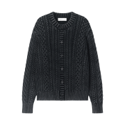 noun Faded Cable Knit Black