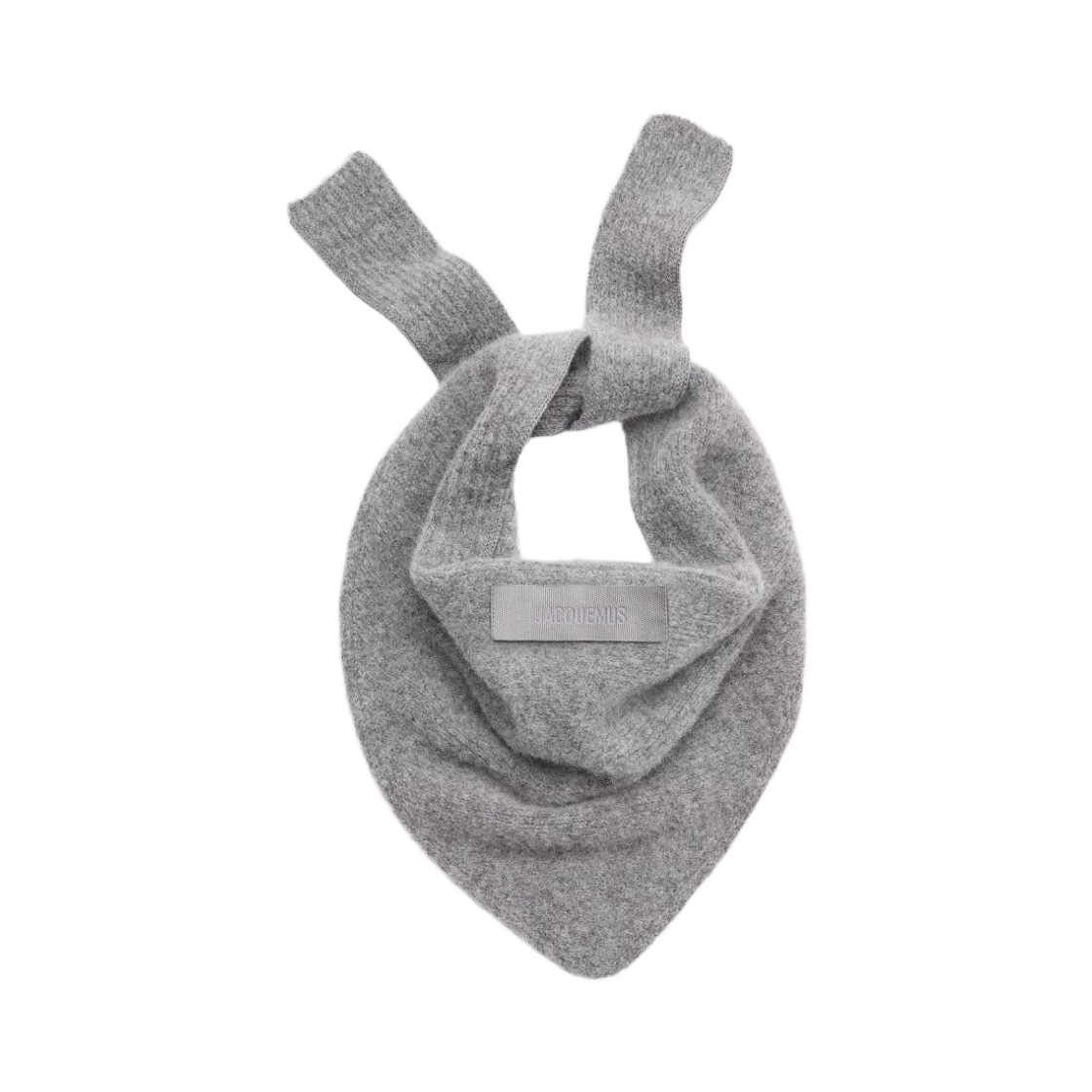 ACU00669AK0-0227-970 Jacquemus Grosgrain Logo Scarf Dark Grey