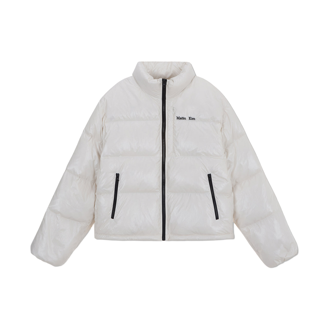 MK259ODW012MIV (W) Matin Kim Small Logo Volume Down Jumper Ivory