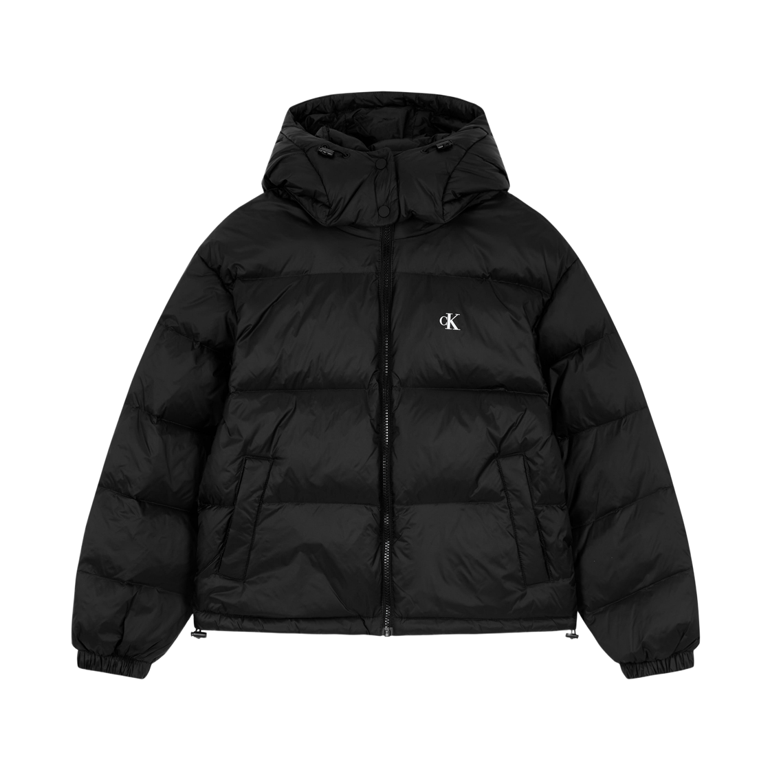 (W) 캘빈 클라인 에센셜 미드 웨이트 푸퍼 자켓 블랙((W) Calvin Klein Essential Mid Weight Puffer Jacket Black)