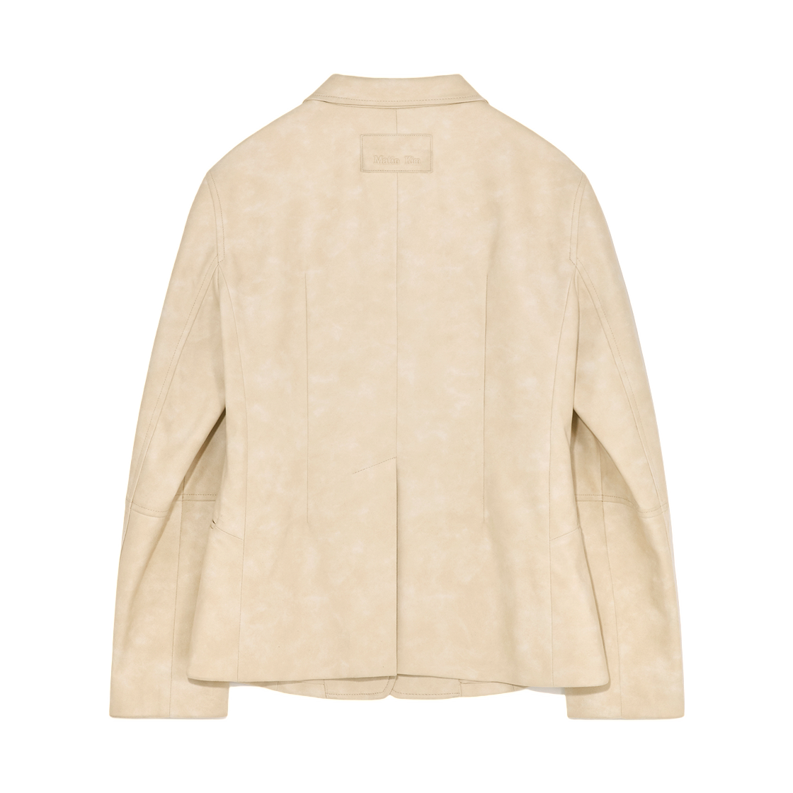 (W) 마뗑킴 워시드 매트 레더 싱글 블레이저 라이트 베이지((W) Matin Kim Washed Matt Leather Single Blazer Light Beige) - 2