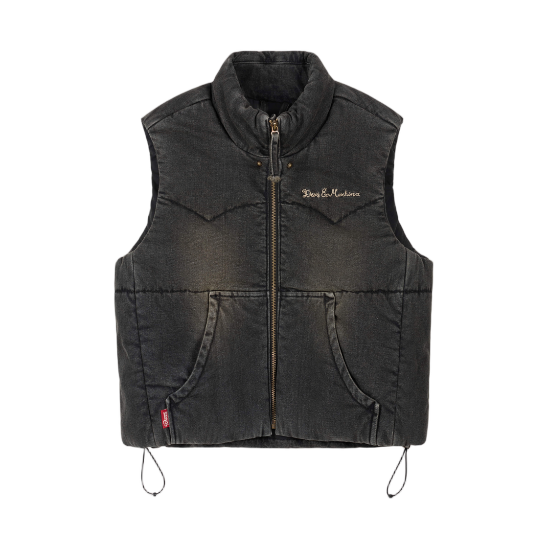 (W) 데우스 엑스 마키나 크롭 퍼퍼 베스트 다크 인디고((W) Deus Ex Machina Cropped Puffer Vest Dark Indigo)