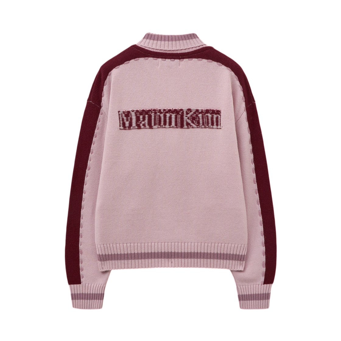 (W) 마뗑킴 마뗑킴 이니셜 니트 집업 핑크((W) Matin Kim Matin Kim Initial Knit Zip Up Pink) - 2