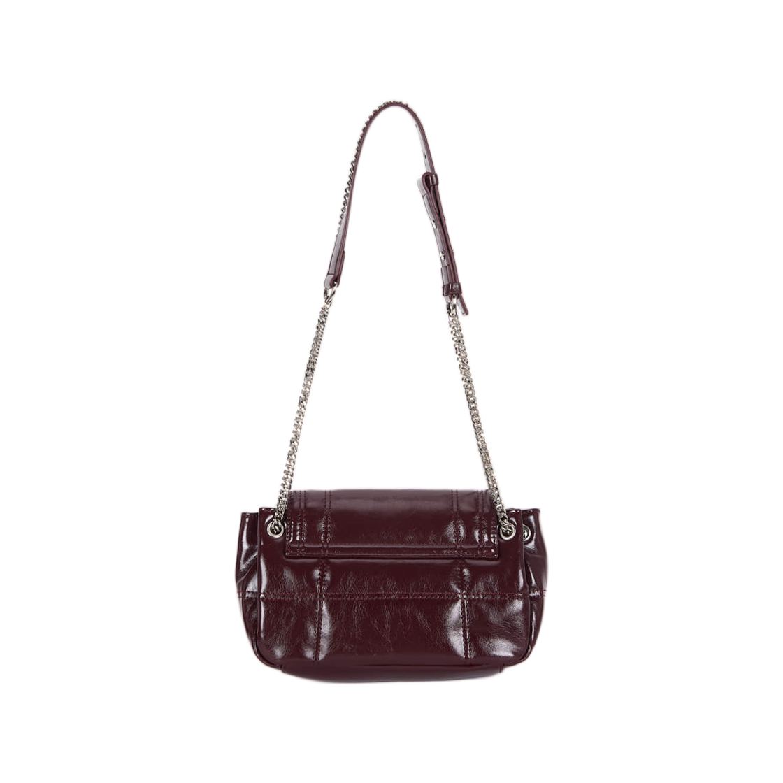 마뗑킴 글로시 퀼팅 스몰 체인 백 버건디(Matin Kim Glossy Quilting Small Chain Bag Burgundy) - 2