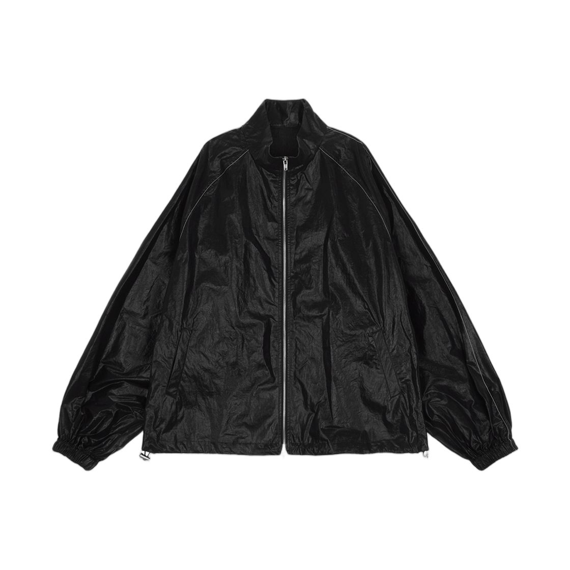 (W) 마뗑킴 마뗑킴 로고 코팅 점퍼 블랙((W) Matin Kim Matin Kim Logo Coating Jumper Black) - 2