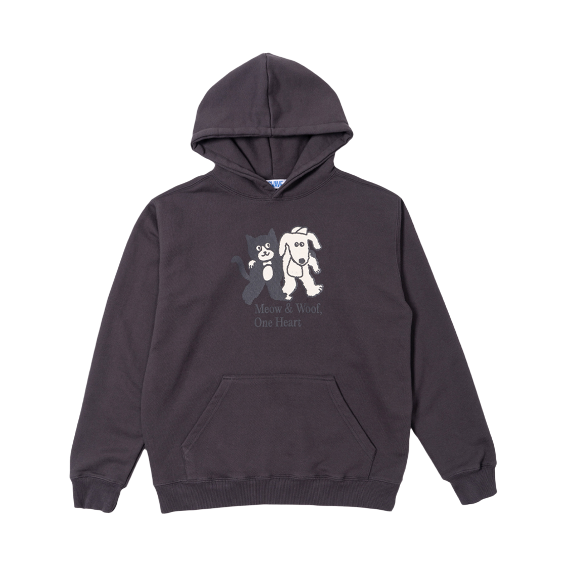 2510306 BIGWAVE COLLECTIVE Easy Meow & Woof Hoody Jet Black