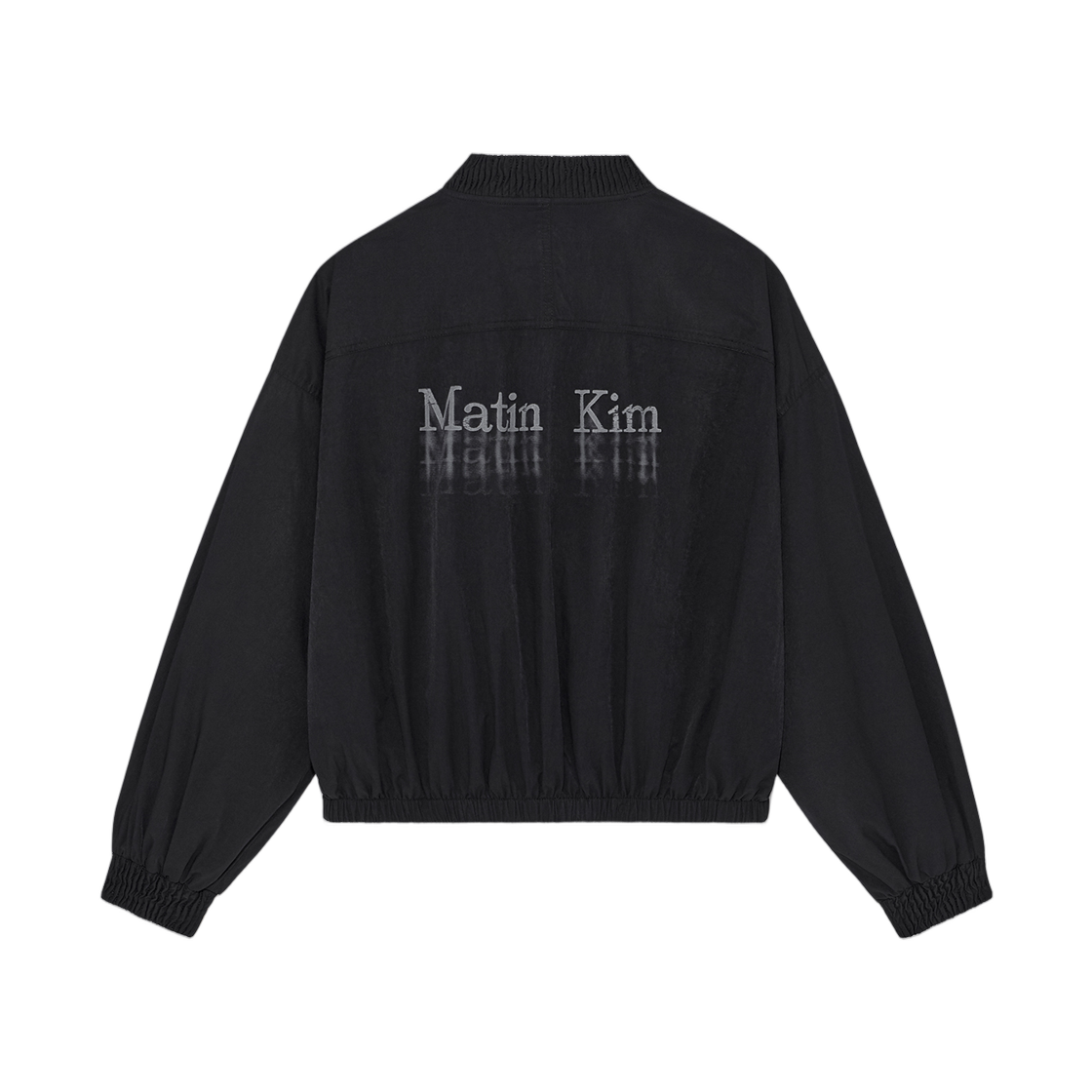 (W) 마뗑킴 워시드 볼륨 봄버 점퍼 블랙((W) Matin Kim Washed Volume Bomber Jumper Black) - 2