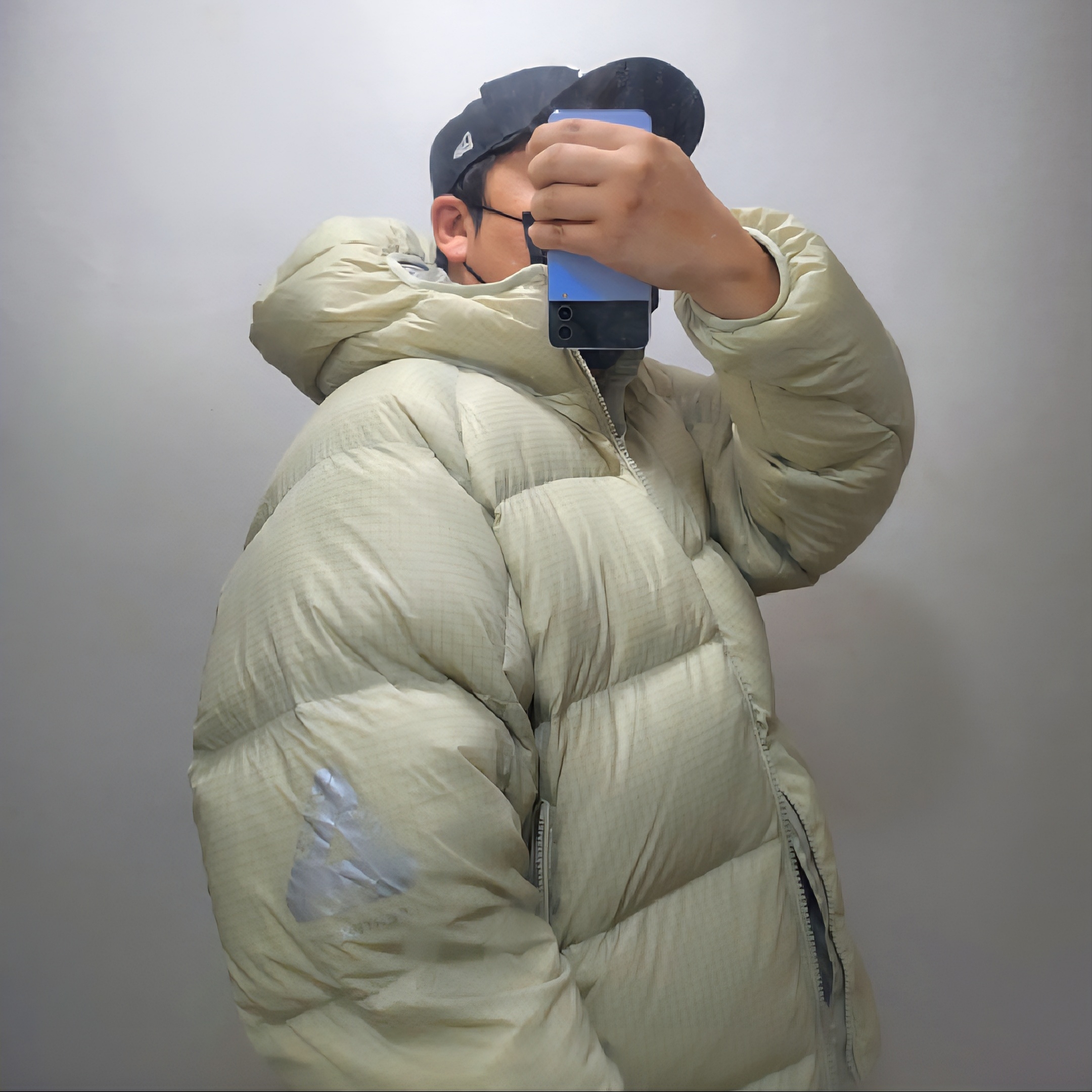 Palace Pertex Quantum RS Puffa Grey - 25FW 착용 스타일 - 2