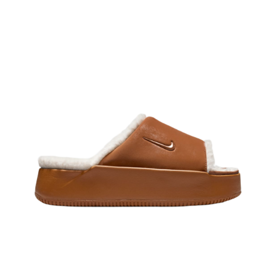 HV8560-200 (W) Nike Calm Elevation Fur Slide Light British Tan Coconut Milk