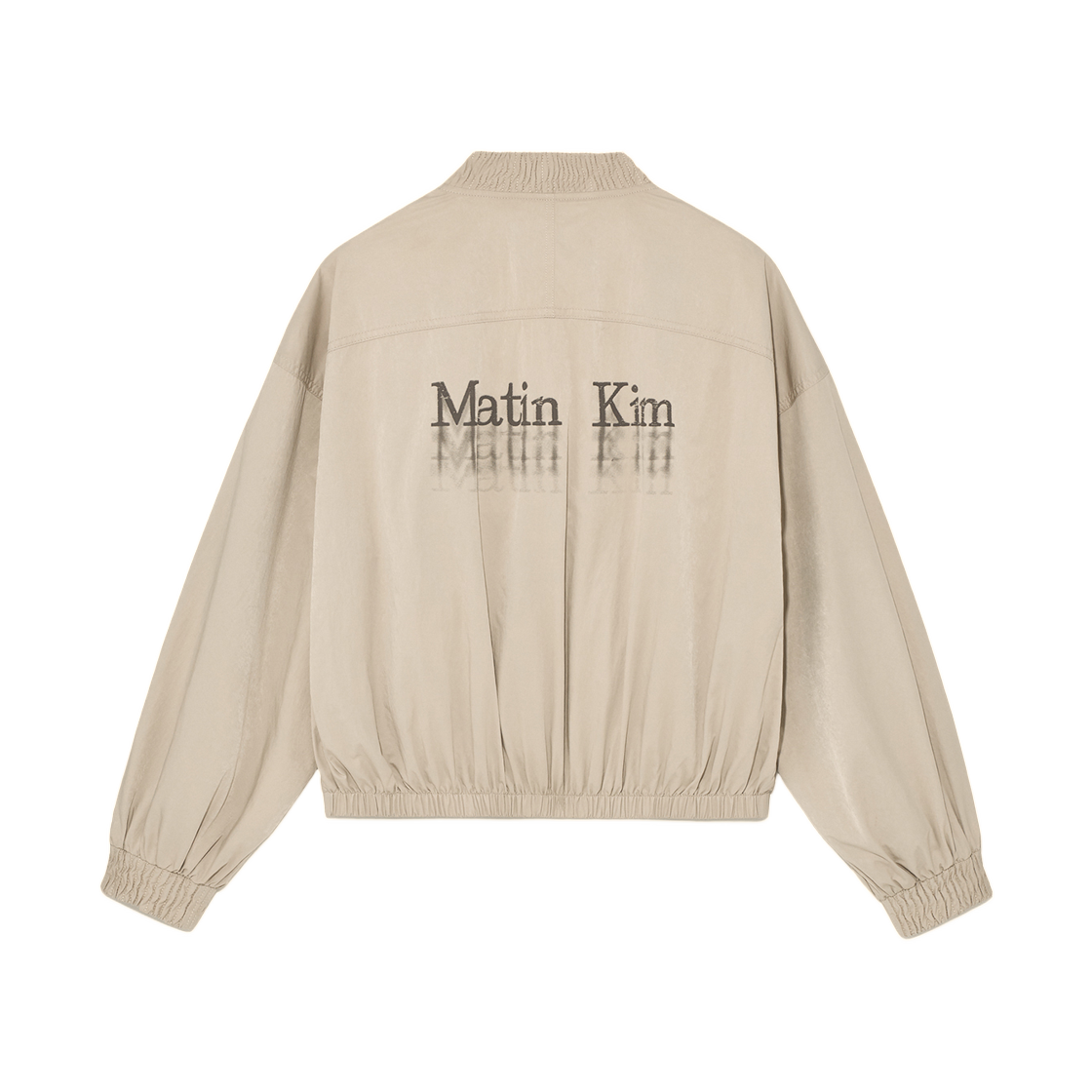 (W) 마뗑킴 워시드 볼륨 봄버 점퍼 베이지((W) Matin Kim Washed Volume Bomber Jumper Beige) - 2