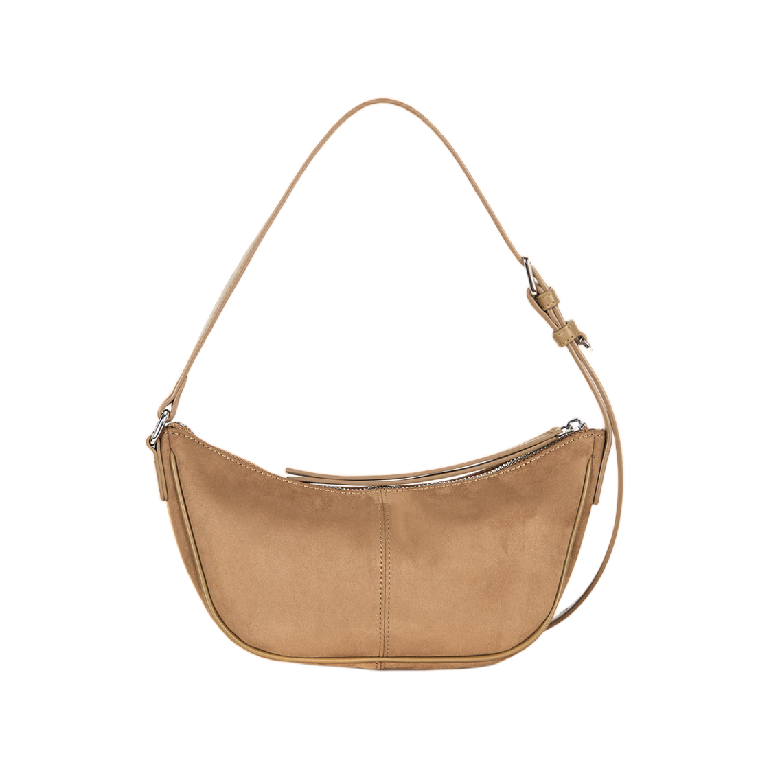 마뗑킴 스웨이드 미니 아크 호보백 베이지(Matin Kim Suede Mini Arc Hobo Bag Beige) - 2