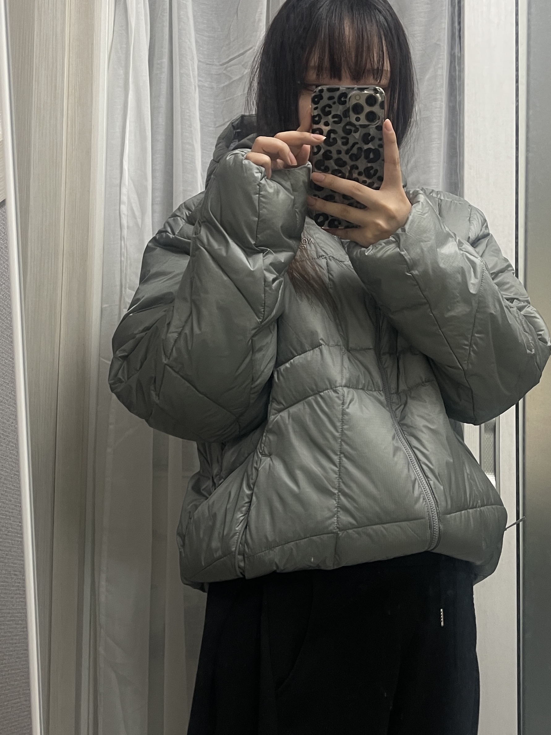 The North Face Wave LT On Jacket Gray 착용 스타일 - 1