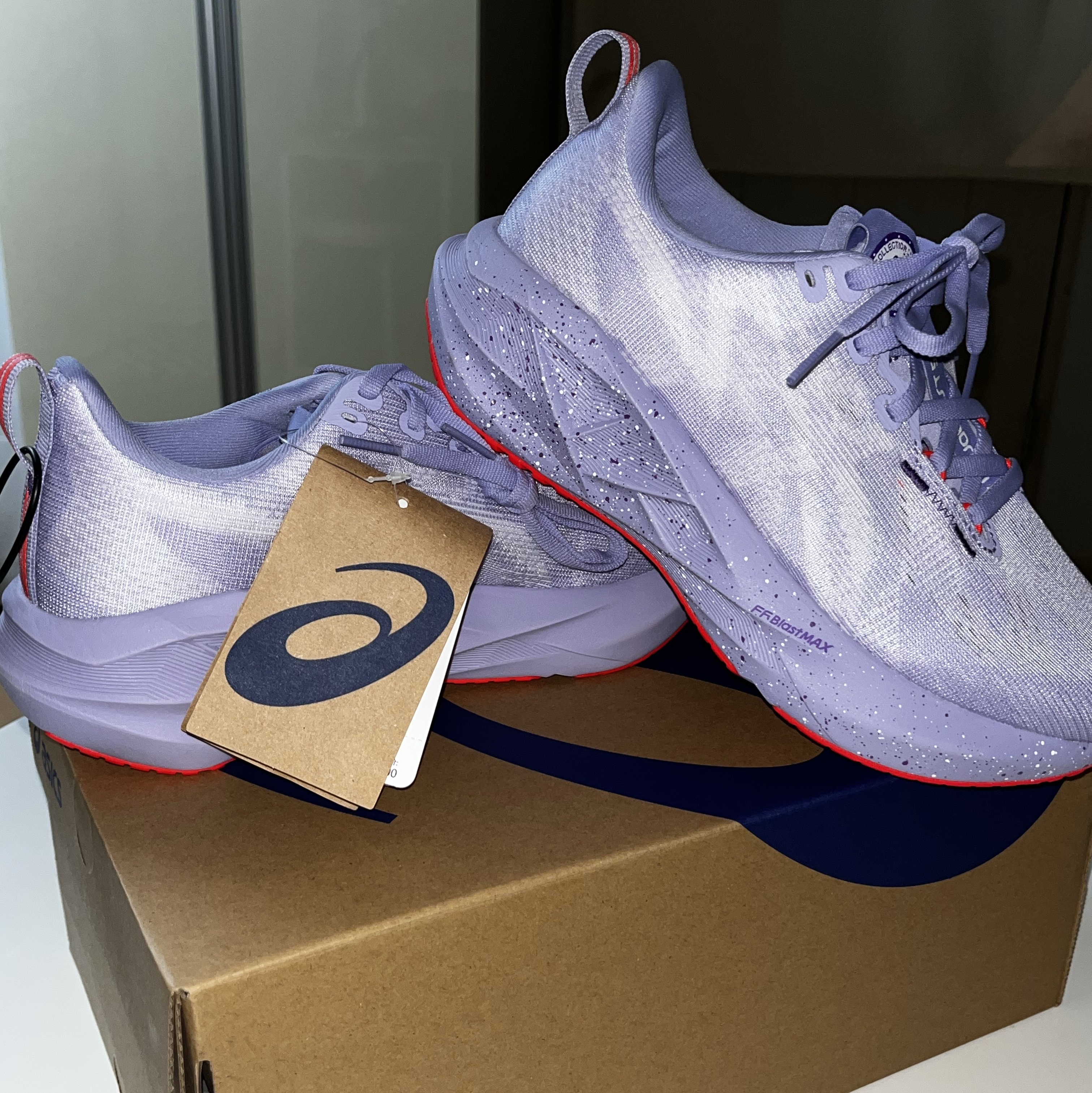 (W) Asics Novablast 5 Tokyo Vapor Edo Purple 착용 스타일
