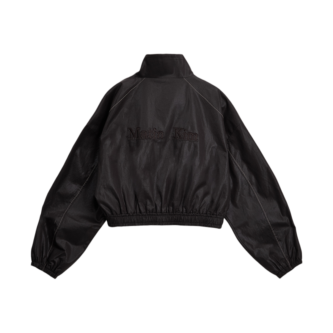 MK2500JP064VDB (W) Matin Kim Matin Rough Coating Crop Bomber Dark Brown