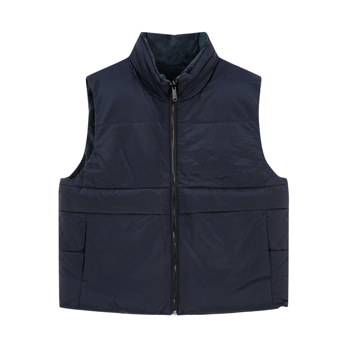 캘빈 클라인 리버서블 코듀로이 푸퍼 베스트 다크 사파이어(Calvin Klein Reversible Corduroy Puffer Vest Dark Sapphire)