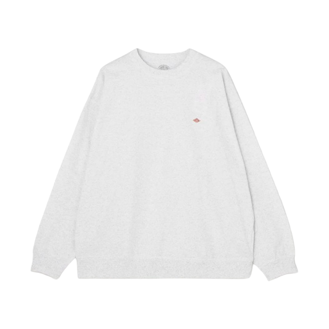 DT-C0204 Danton Sweat Long Sleeve T-Shirt Heather White