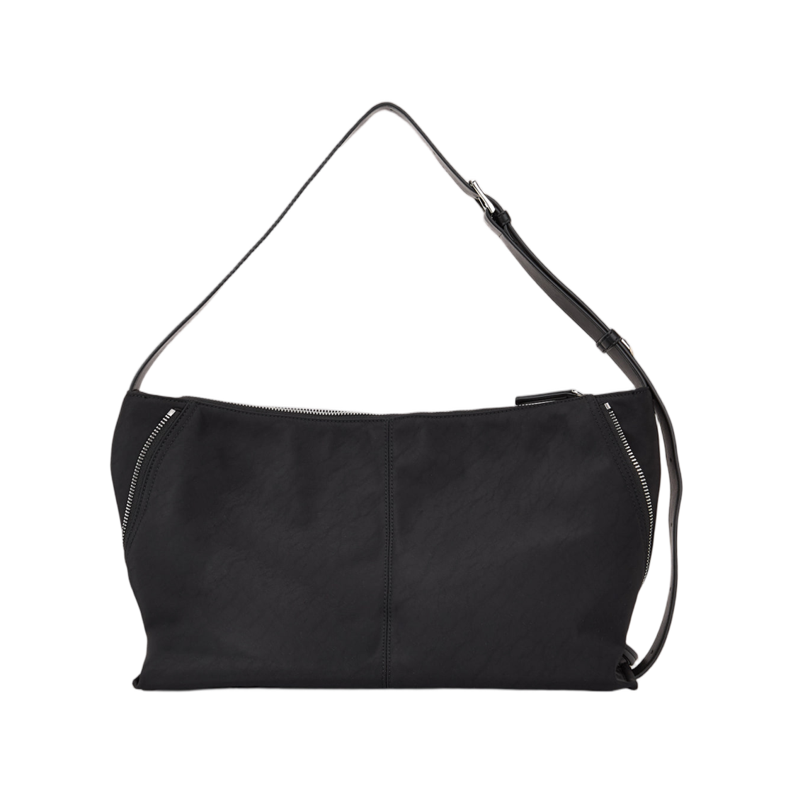 마뗑킴 사이드 지퍼 패브릭 숄더백 블랙(Matin Kim Side Zipper Fabric Shoulder Bag Black) - 2