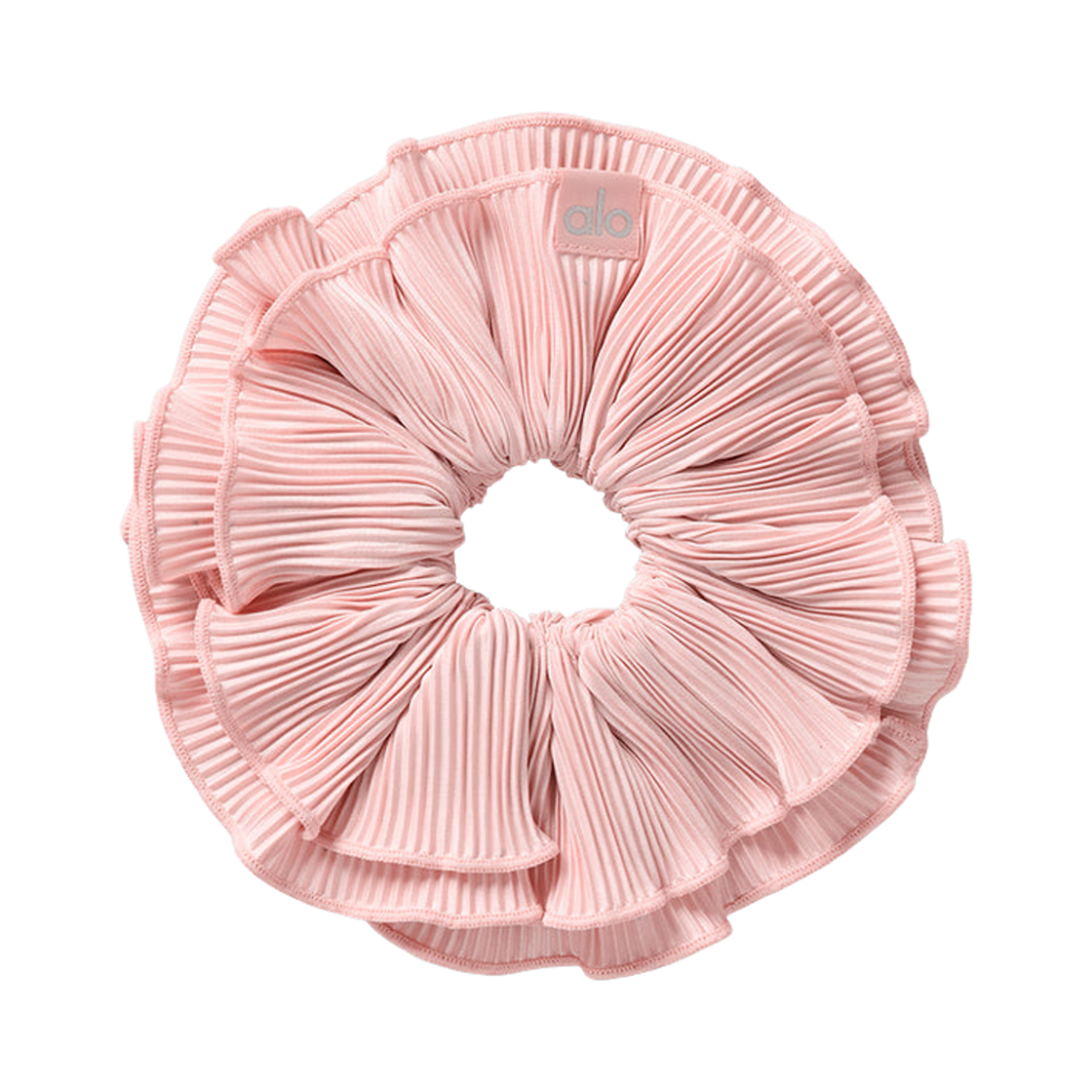 (W) 알로 요가 마이크로 플리세 오버사이즈 스크런치 핑크 쿼츠((W) Alo Yoga Micro Plisse Oversized Scrunchie Pink Quartz)