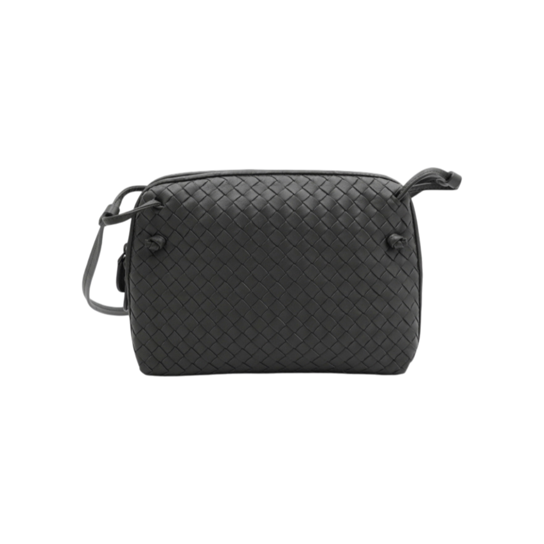 ITCSMNJL3QG2 Bottega Veneta 245354 Gray Intrecciato Nappa Nodini Crossbody and Shoulder Bag AA52594