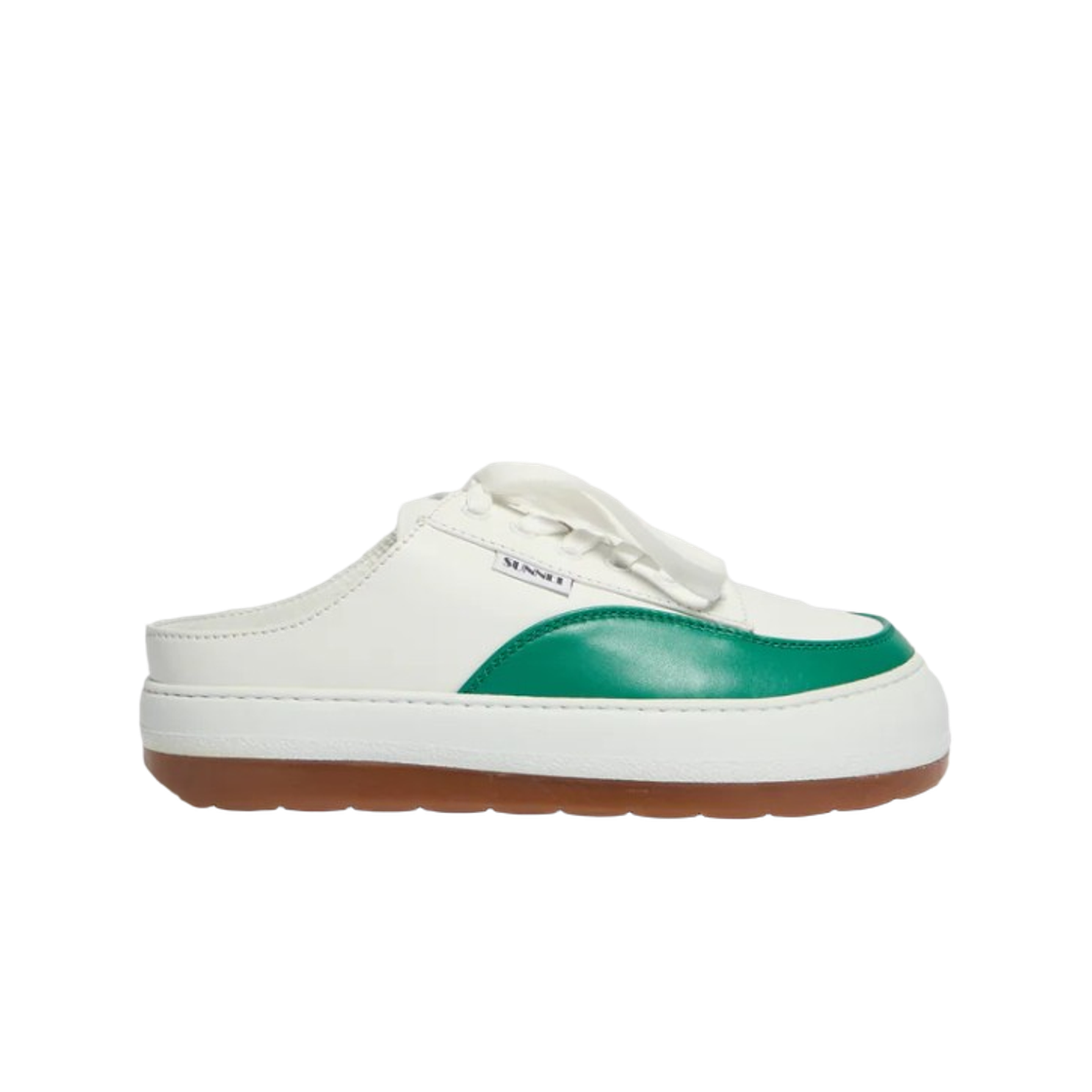 - Sunnei Leather Dreamy Sabot Green White