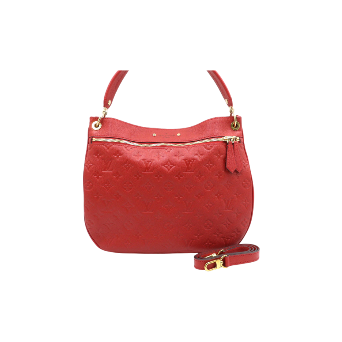ITJGOLKGQ5RL Louis Vuitton M42820 Red Monogram Empreinte Spontini Shoulder Bag/Crossbody Bag