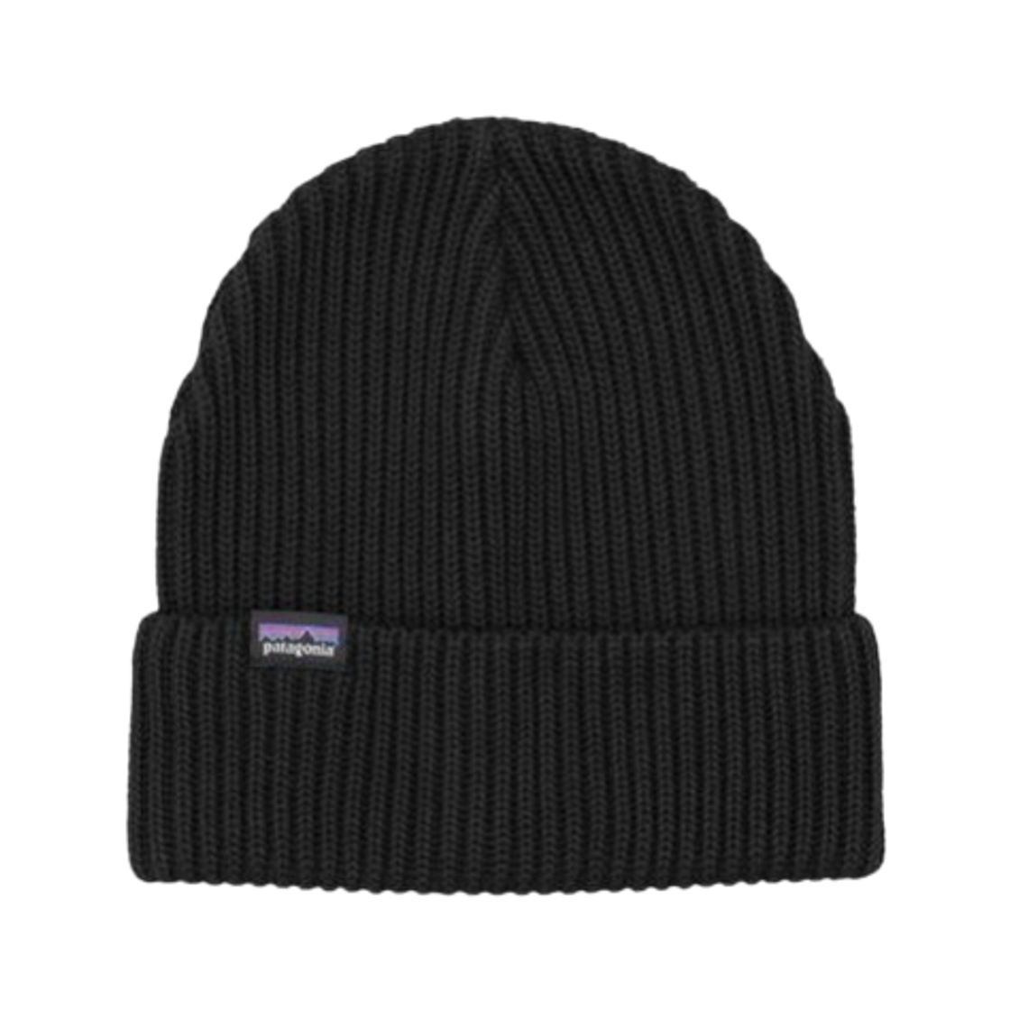 29105 Patagonia Fisherman Rolled Beanie Black