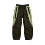 Nike Tech Dri-Fit Woven Colour Block Oversized Trousers Sequoia Oil Green - Asia