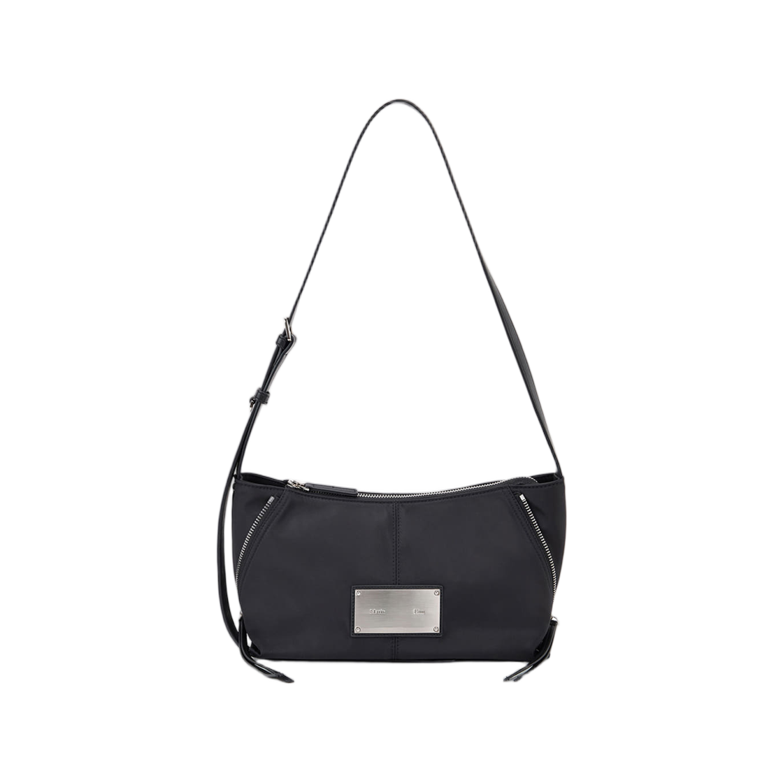 MK2577BG098MBB Matin Kim Side Zipper Fabric Two Way Bag Black
